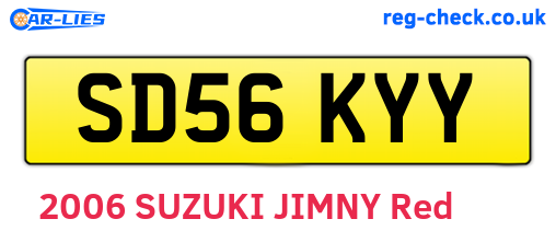 SD56KYY are the vehicle registration plates.