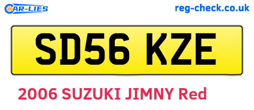 SD56KZE are the vehicle registration plates.