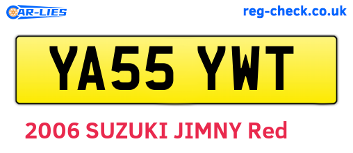 YA55YWT are the vehicle registration plates.