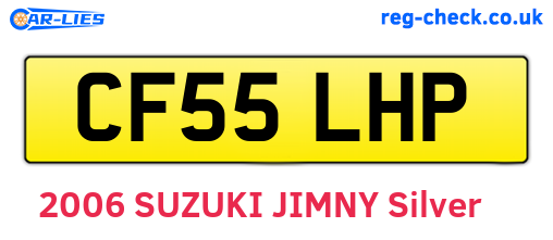 CF55LHP are the vehicle registration plates.