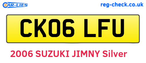 CK06LFU are the vehicle registration plates.