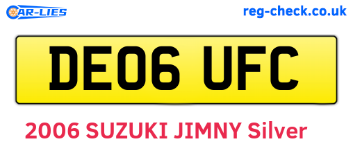 DE06UFC are the vehicle registration plates.