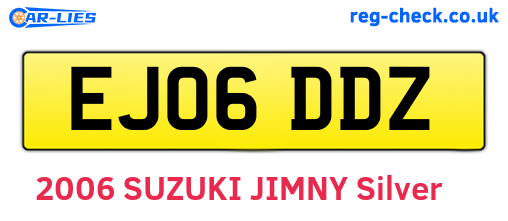 EJ06DDZ are the vehicle registration plates.