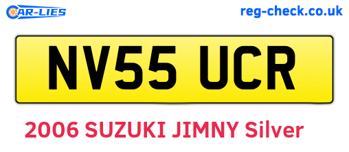 NV55UCR are the vehicle registration plates.