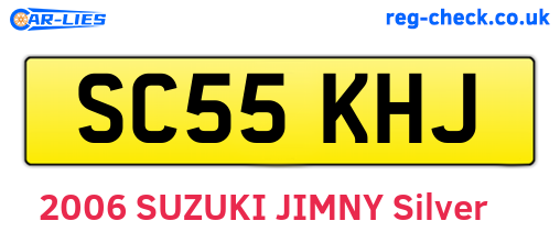 SC55KHJ are the vehicle registration plates.