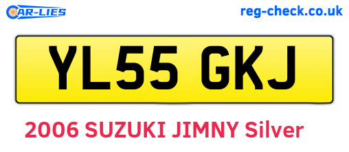 YL55GKJ are the vehicle registration plates.