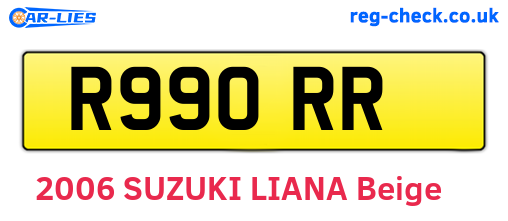 R99ORR are the vehicle registration plates.