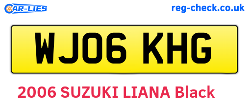 WJ06KHG are the vehicle registration plates.