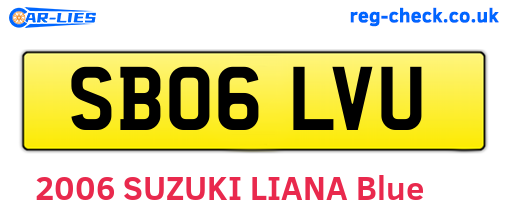 SB06LVU are the vehicle registration plates.