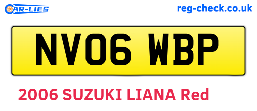 NV06WBP are the vehicle registration plates.