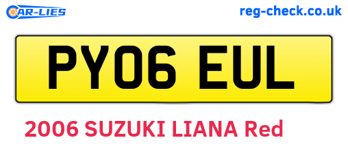 PY06EUL are the vehicle registration plates.