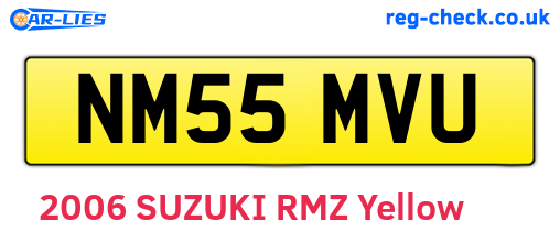 NM55MVU are the vehicle registration plates.