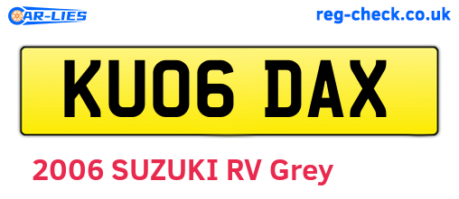 KU06DAX are the vehicle registration plates.