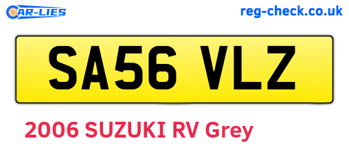 SA56VLZ are the vehicle registration plates.