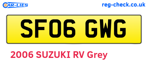 SF06GWG are the vehicle registration plates.