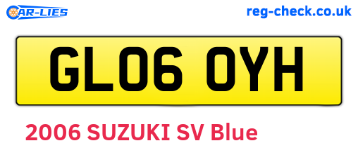 GL06OYH are the vehicle registration plates.