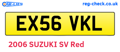 EX56VKL are the vehicle registration plates.