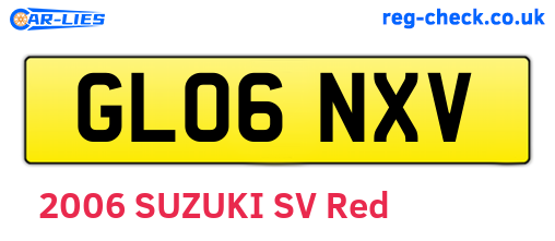 GL06NXV are the vehicle registration plates.