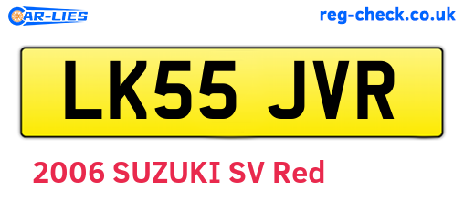 LK55JVR are the vehicle registration plates.