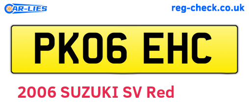 PK06EHC are the vehicle registration plates.