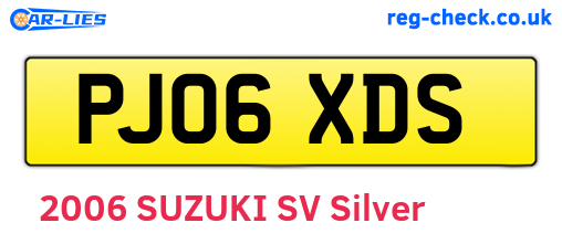 PJ06XDS are the vehicle registration plates.