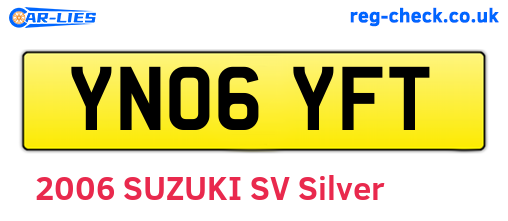 YN06YFT are the vehicle registration plates.