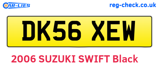 DK56XEW are the vehicle registration plates.