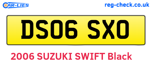DS06SXO are the vehicle registration plates.