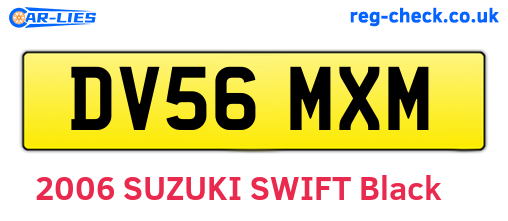DV56MXM are the vehicle registration plates.