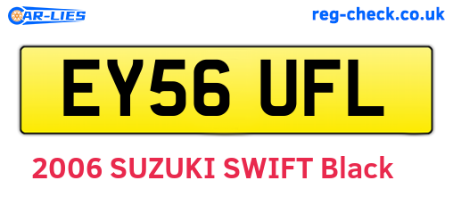 EY56UFL are the vehicle registration plates.
