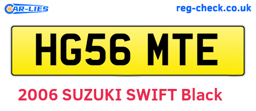 HG56MTE are the vehicle registration plates.