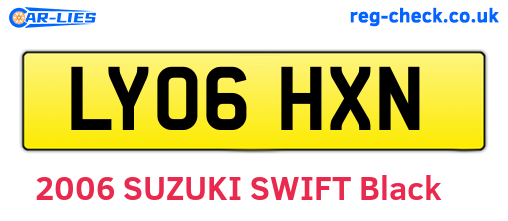 LY06HXN are the vehicle registration plates.