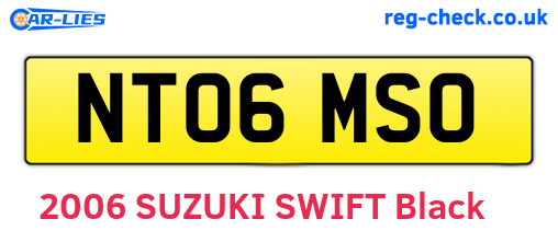 NT06MSO are the vehicle registration plates.