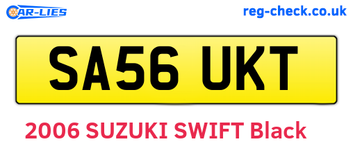 SA56UKT are the vehicle registration plates.