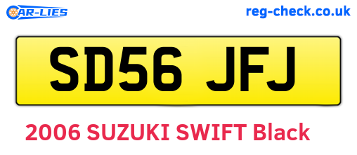 SD56JFJ are the vehicle registration plates.
