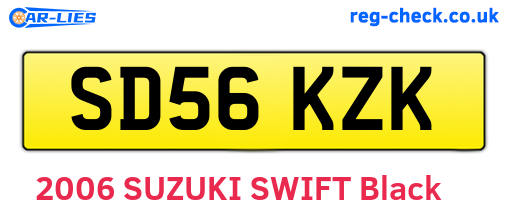SD56KZK are the vehicle registration plates.
