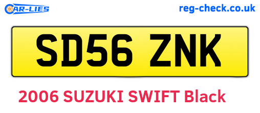 SD56ZNK are the vehicle registration plates.