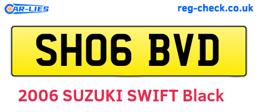 SH06BVD are the vehicle registration plates.