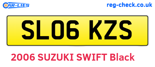 SL06KZS are the vehicle registration plates.