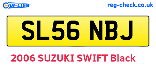 SL56NBJ are the vehicle registration plates.