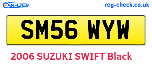 SM56WYW are the vehicle registration plates.