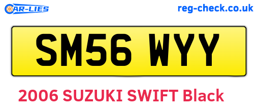 SM56WYY are the vehicle registration plates.