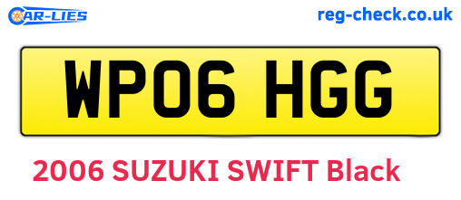 WP06HGG are the vehicle registration plates.