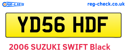YD56HDF are the vehicle registration plates.