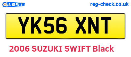 YK56XNT are the vehicle registration plates.
