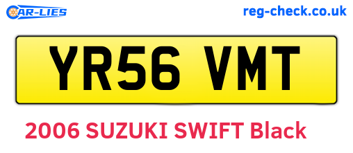 YR56VMT are the vehicle registration plates.
