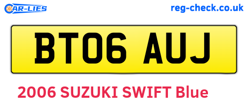 BT06AUJ are the vehicle registration plates.