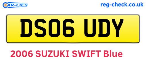DS06UDY are the vehicle registration plates.