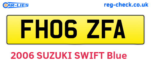 FH06ZFA are the vehicle registration plates.