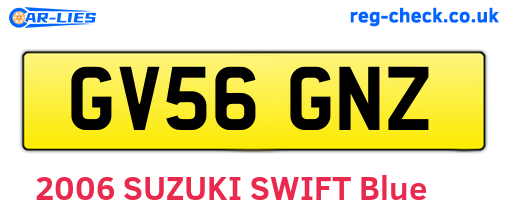 GV56GNZ are the vehicle registration plates.